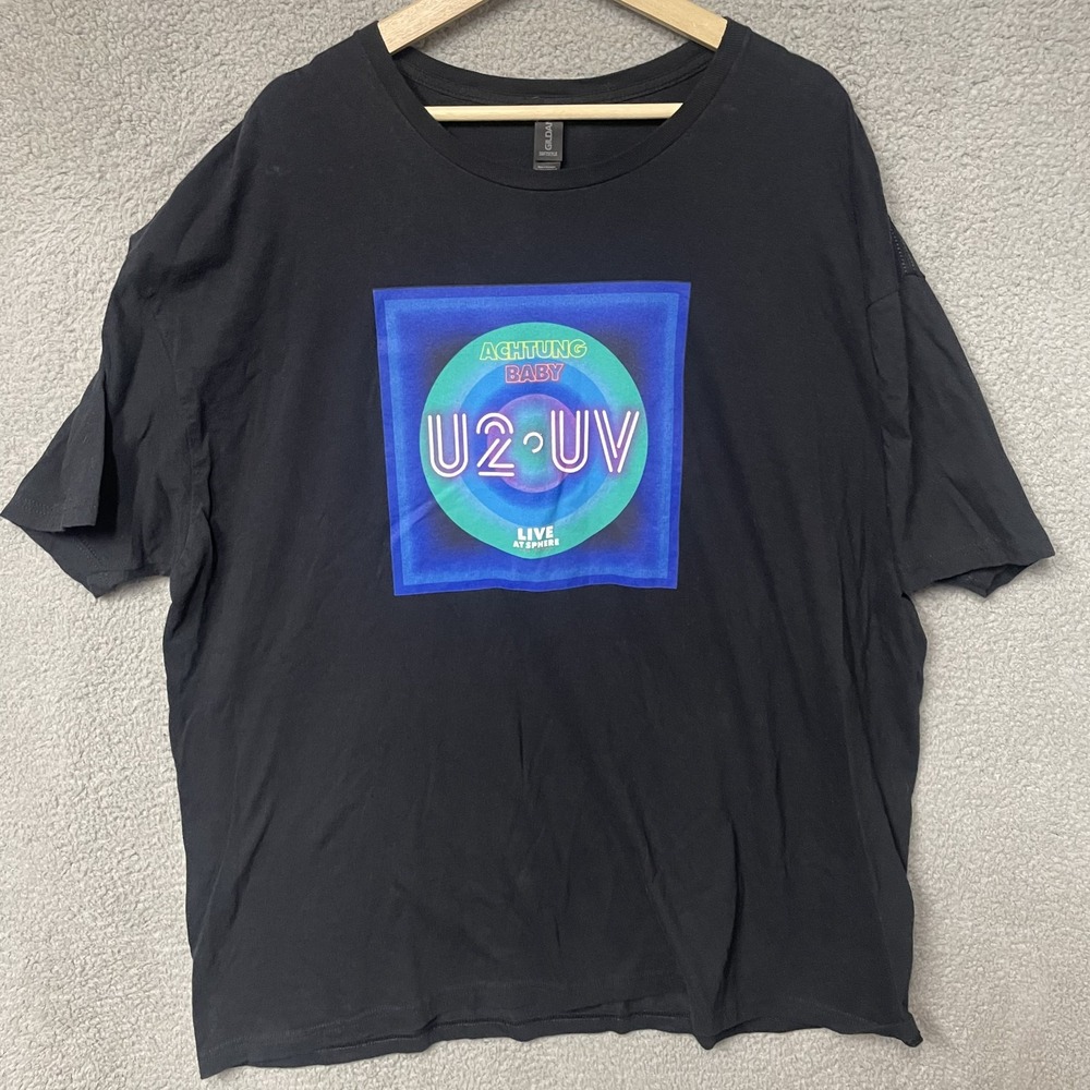Gildan U2 UV Live At The Sphere T-Shirt Men 3XL Black Achtung Baby Tour Music